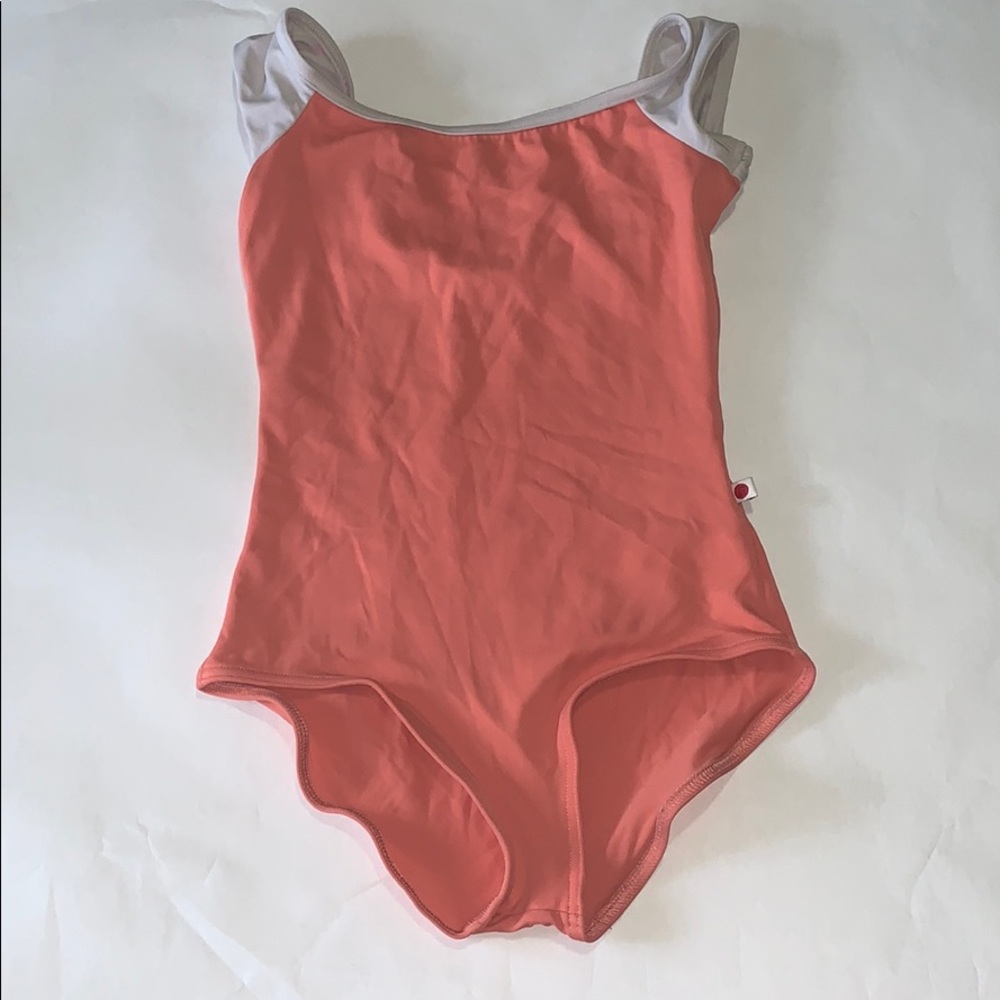 Yumiko Wendy leotard, salmon and grey